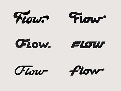 Flow bold branding calligraphy custom flow fun graphic design hybrid identity lettering logo minimal modern sanserif script solid type typography unique yoga