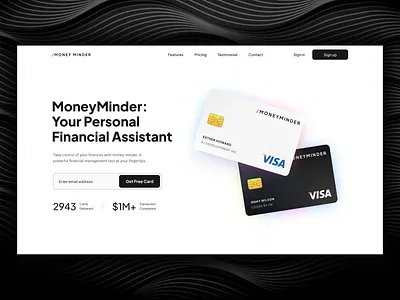 MoneyMinder adobe illustrator adobe photoshop design figma saas design saas landing page saas landing page design ui ui design uiux design ux design