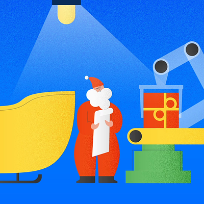 Christmas check 🎁 2d animation animation branding colorful design graphic design illustration motion motion design motion graphics