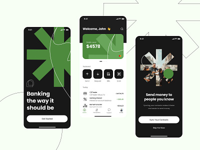 Finance Mobile App app bank banking branding card finance mobile money send ui ux