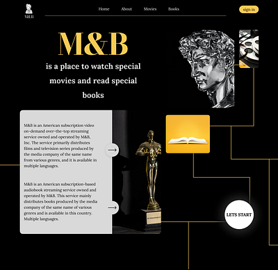 M&B book design error figma graphic design movies ui ux