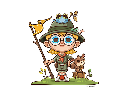 The Little Forest Scout cartoon character character design digital art drawing graphic design