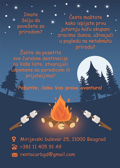 Camping flyer side 2 branding design graphic design illustration typography vector