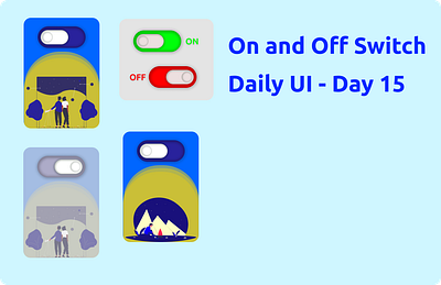 On and Off Switch Daily UI Challenge - Day 15 design graphic design illustration logo off switch on on switch typography ui user interface ux vector