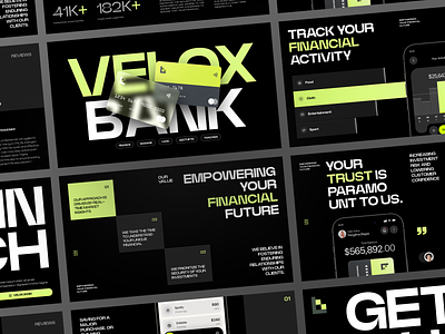 Velox Bank - Pitch Deck bank bold card deck design finance pitch pitch deck presentation