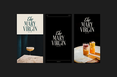 The Mary Virgin bar project - Research bar branding graphic design minimal ui website