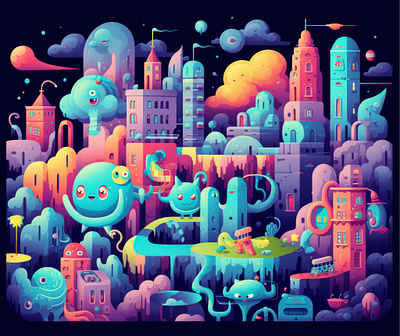 Monster's City android app branding design graphic design illu illustration logo ui vector