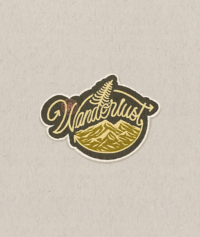 Wanderlust (Design For $ale) apparel badge brand branding company brand logo company branding company logo design graphic design handmade illustration lettering logo outdoor typeface typography ui vintage vintage badge vintage font