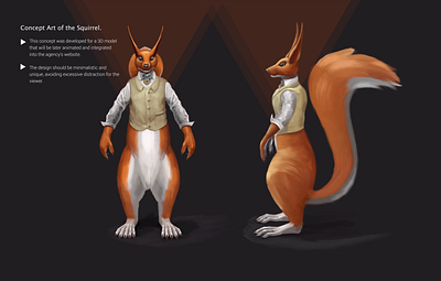 Concept Art of the Squirrel. 3d graphic design