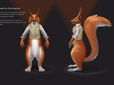 Concept Art of the Squirrel. 3d graphic design