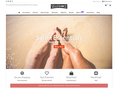 Sellegance - Responsive and Clean OpenCart Theme woocommerce templates wordpress templates