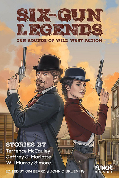 Six-Gun legends book cover art cover illustration design graphic novel illustration pulp novel