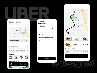Uber App Redesigned app design ui
