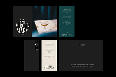 The Virgin Mary Bar design landing page minimal ui website