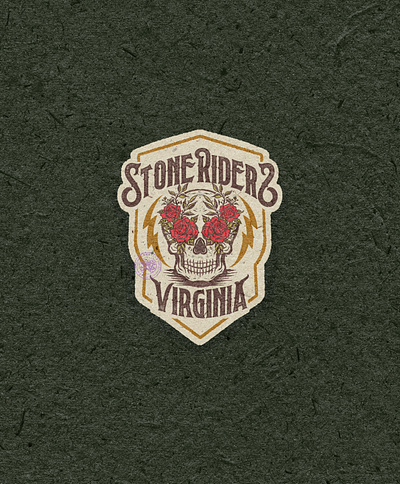 Stone Riders Logo app brand branding company brand logo company branding company logo design graphic design handmade illustration lettering logo motor typeface typography ui ux vector vintage badge vintage font