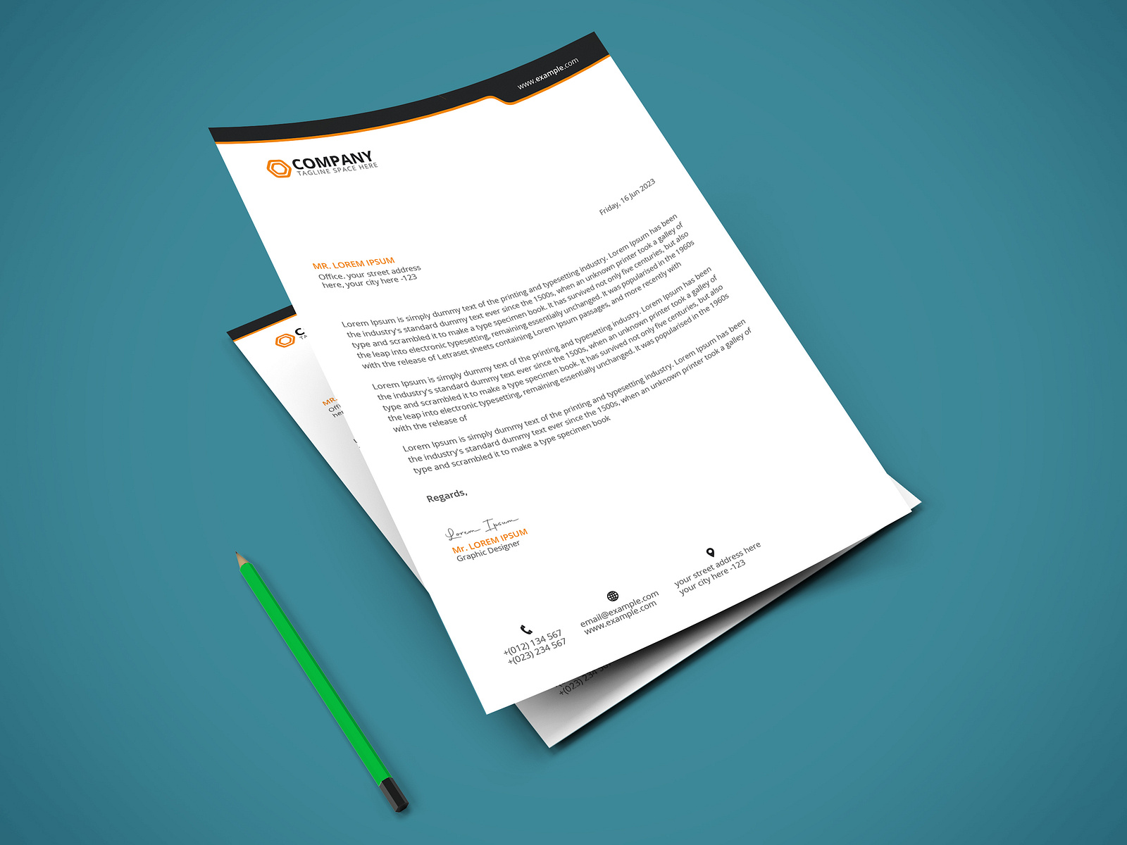 Corporate Letterhead Design by Hasibur Rahman on Dribbble