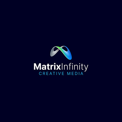 Matrix Infinity Logo abstract animation app artificial branding creative design graphic design illustration infinity letter m logo matrix media meta software technology ui ux vector