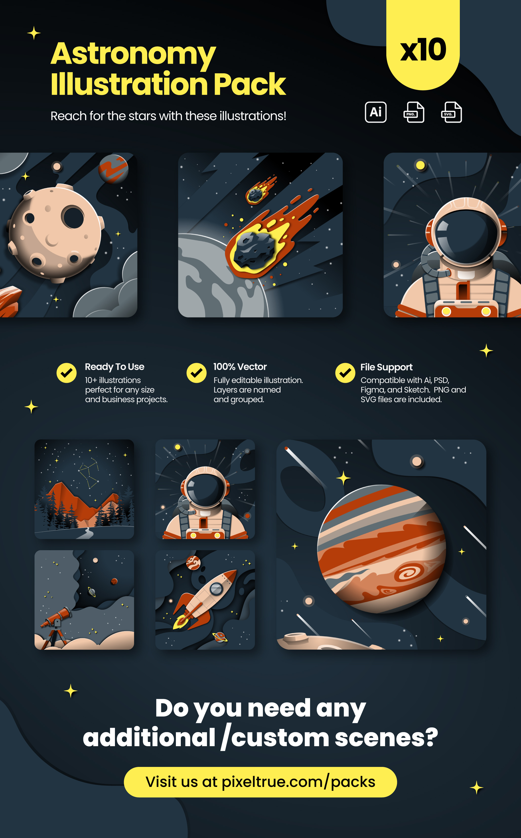 Astronomy Illustration Pack graphic design graphics illustration vector vector illustration