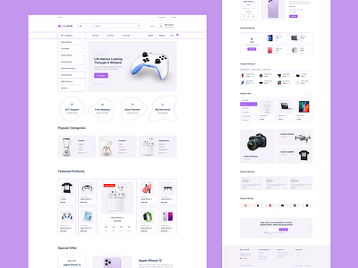 E-Commerce Shop - Website Design dailyui dailyui012 dailyui12 design e commerce ecommerce electronics illustration shop store ui ux web design website