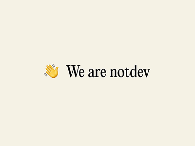 We are notdev