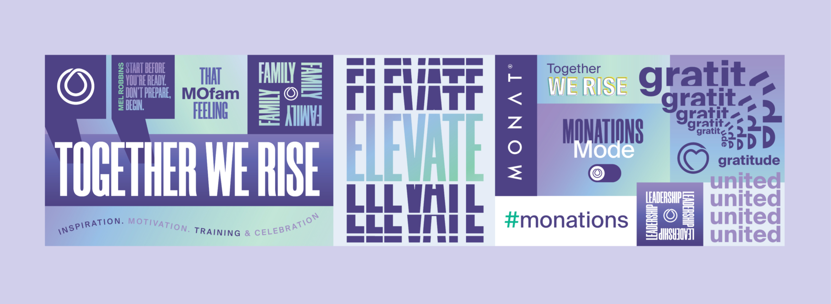 Lobby Hall | Event Branding | MONAT Global branding graphic design