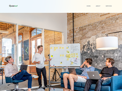 Qodeleaf Web Site Design: Services Page branding design designcommunity designinspo illustration innovativedesign services page trending ui uiux design uiuxcommunity uxui design web design