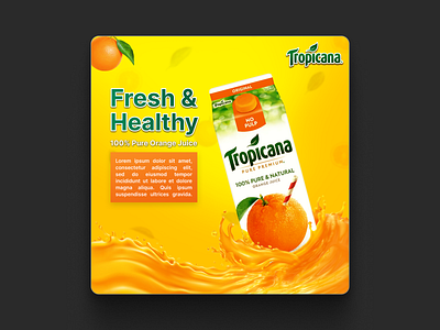 Tropicana Ad Concept advertisement branding design photoshop