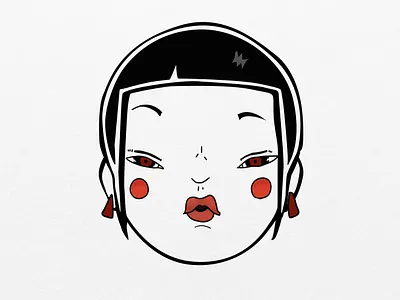 Pop geiko branding design digital illustration france geisha graphic design illustration mixed media pop art vector
