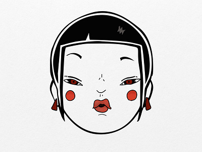 Pop geiko branding design digital illustration france geisha graphic design illustration mixed media pop art vector