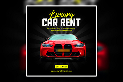 Social media promotional ads banner psd templates design background branding car cars creative design flat illustration luxury media photoshop rent shop social trending vector