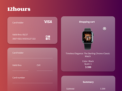 Daily UI challenge 002 | Credit card checkout creditcard creditcardcheckout dailyui dailyuichallenge design glassmorphism interfacedesign ui webdesign