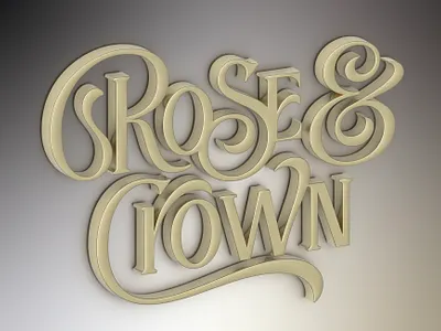 Rose & Crown adobe branding cuisine custom lettering design graphic design hand lettering hotel illustrator lettering logo logotype packaging restaurant signage type typography