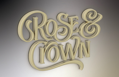 Rose & Crown adobe branding cuisine custom lettering design graphic design hand lettering hotel illustrator lettering logo logotype packaging restaurant signage type typography