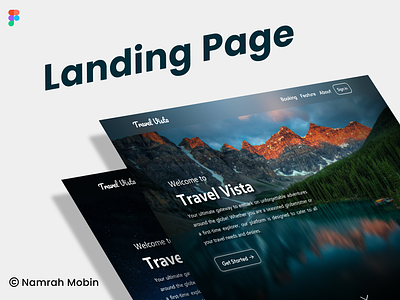 Travel Vista - Landing Page | Daily UI 003 forest hero section landing page mountain travel vista trvel ui uiux user interface website welcome page