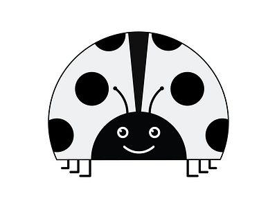 White Lady Beetle adobe illustrator adorable bright character design cheerful coccinellidae cute cute insect design happy insect illustration insect kawaii kawaii insect kawaii ladybug lady beetle lady bird ladybug vector white ladybug