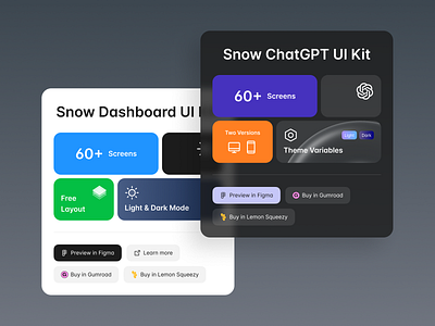 Made with SnowUI dashboard ui kit design system snowui ui design