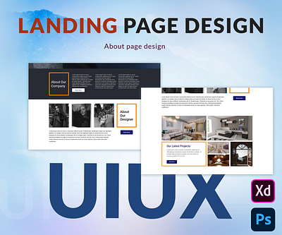 About Section Design app application branding design graphic design landing page ui ux web design