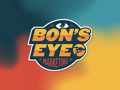 Badge for Bon's Eye Marketing badge eye marketing retro sticker