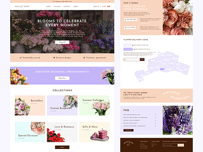 flower shop landing page bouquet delivery e commerce flower delivery flower shop flower store landing page online shop website