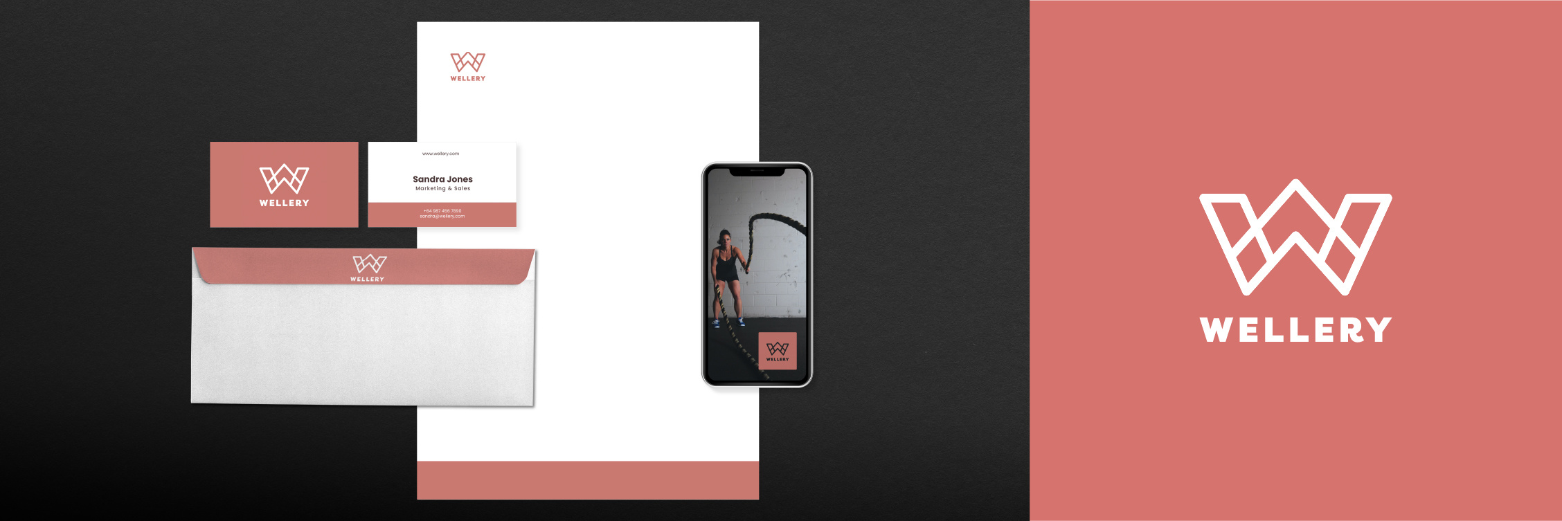 Wellery Logo branding fitness graphic design health identity design logo logo design sports sportswomen wellness woman women