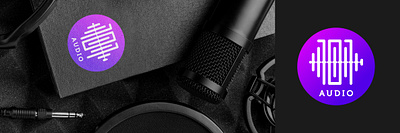 .707 Audio Logo audio engineering audio studio logo branding graphic design identity design logo logo design music sound design sound waves
