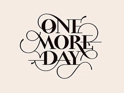 Lettering_One more day adobe illustrator design digital art font graphic design lettering logo type typeface typography vector vector art