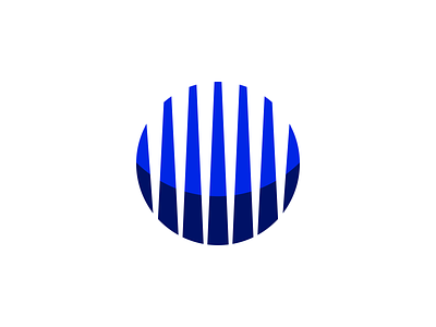 Blue Earth Logo bands blue earth layers logo minimalist negative space stripes