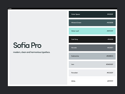Reach.live — Professional lifestyle event hosting platform pt.10 branding clean color colors defined guide harmonious kit list minimal modern palette sofia pro style styles teal typeface typography ui