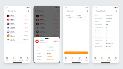 Banking 🍊 app banking clean fintech light mode mobile mobile app product design transactions ui ui design ux design
