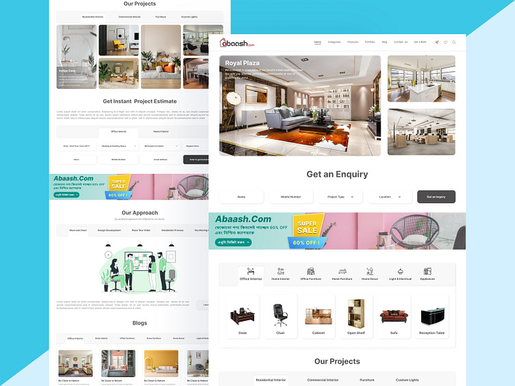 Abaash.com Full Site Design by DHRUBO BHOWMIK on Dribbble