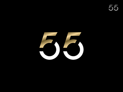 Fifty Five (55) Logo design, Gradient logo, Numeric 55 adobe illustrator cool creative design fiftyfive gradient graphic design icon logo minimal nimeric simple