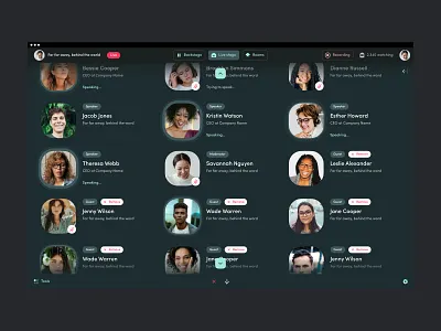 Reach.live — Professional lifestyle event hosting platform pt.13 app audio call clubhouse dark event grid host list listen live mic mode only scroll space stage talk talking web