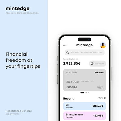 Mintedge | Financial App Design android app design brand branding branding design business logo concept art design finance finance app graphic design ios mintedge ui ux