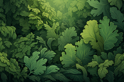 leafy green background illustration